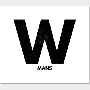 W Mans III (blk Mesh) Posters and Art